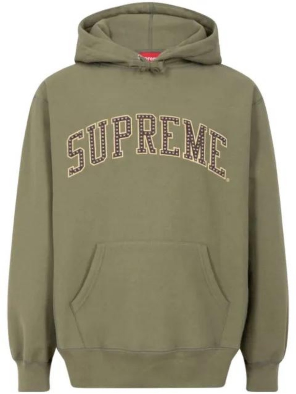 Supreme Olive Logo Pullover Hoodie